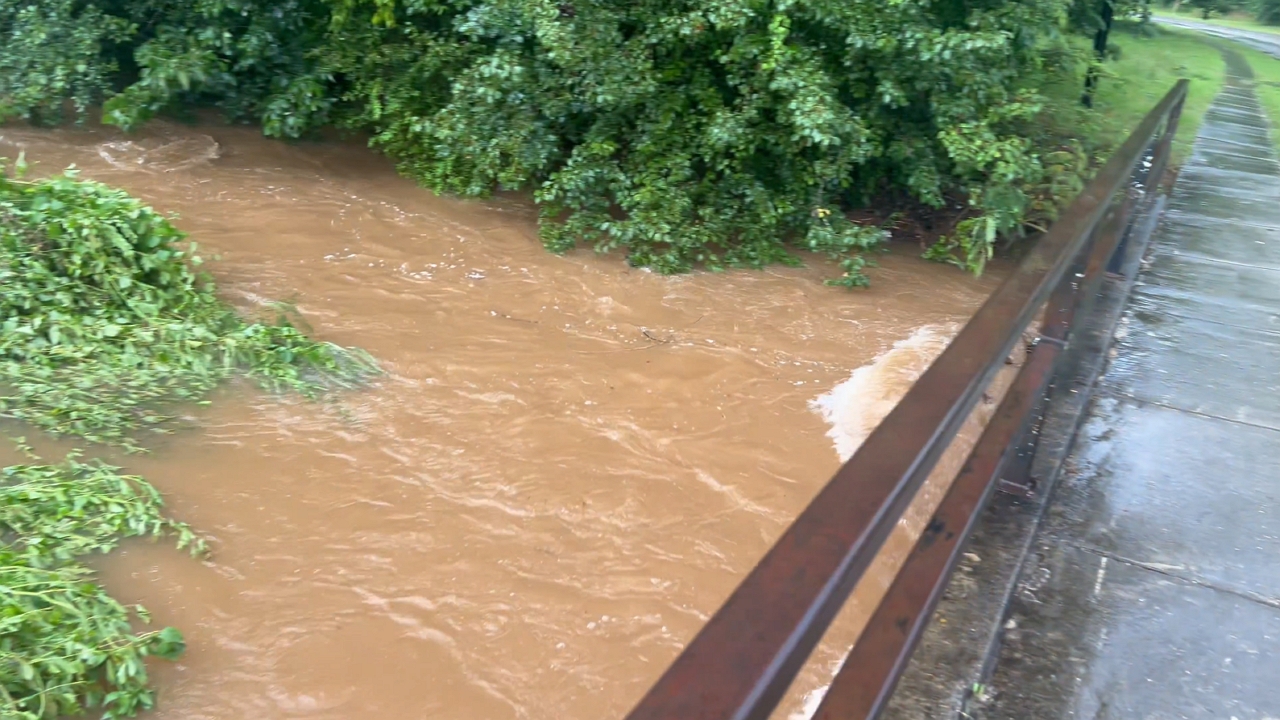 Video thumbnail for Raging Creek Surges After Heavy Alabama Rain