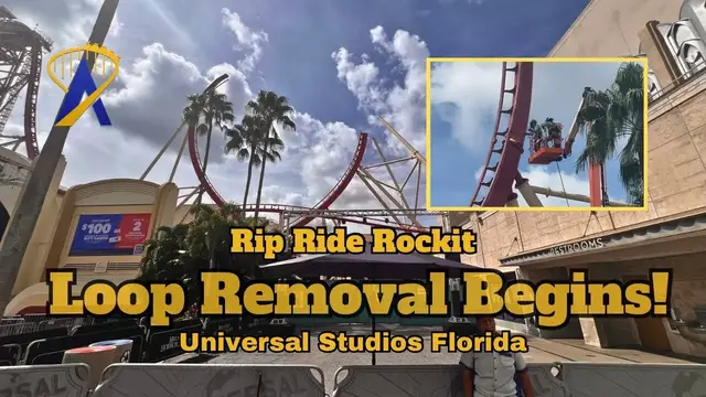 'Video thumbnail for Rip Ride Rockit Station Demolition and Loop Dismantle Progress From Universal Orlando'