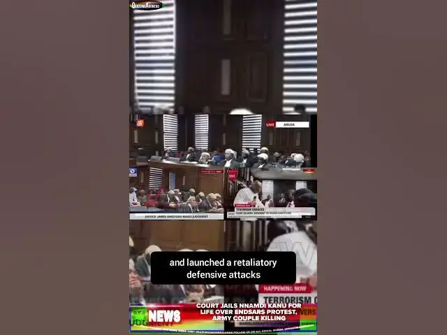 Video thumbnail for Court Jails Nnamdi Kanu For Life Over ENDSARS Protest, Army Couple Killing #breaking