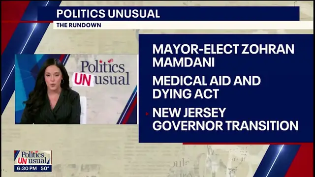'Video thumbnail for New York’s Medical Aid in Dying Act sparks debate, sit-down with Mamdani, more news | Politics Unusual FULL EPISODE'