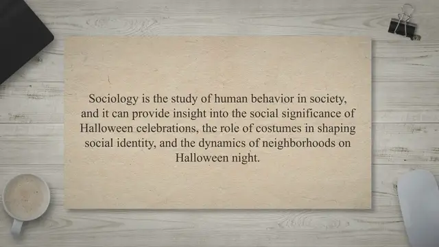 Video thumbnail for Sociology Unmasked: Understanding Halloween through Social Significance, Costumes, and Neighborhood Dynamics