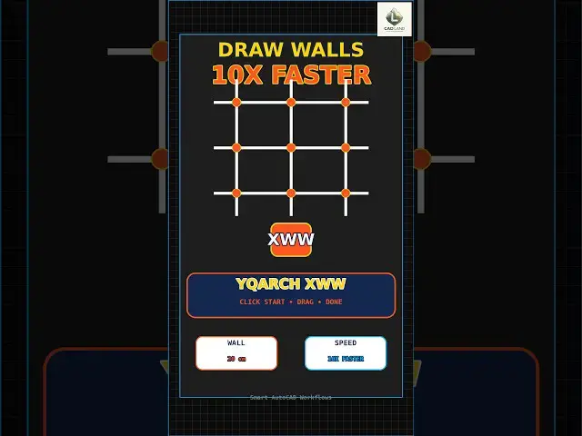 Video thumbnail for Draw AutoCAD Walls 10x Faster with YQArch XWW