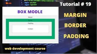 Video thumbnail for What is box model in CSS padding, margin, and border  | web development course | tutorial no 19.