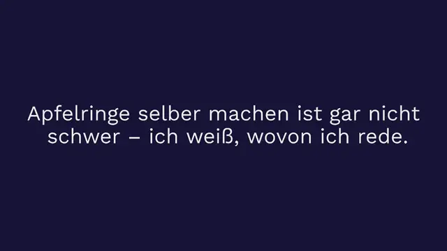 Video thumbnail for Apfelringe selber machen