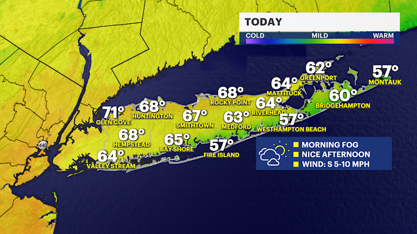 Video thumbnail for Long Island Forecast: Mild but cloudy Mother's Day