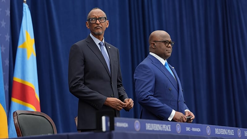 Video thumbnail for Rwanda, DRC agree to "ease tensions" after talks in Washington