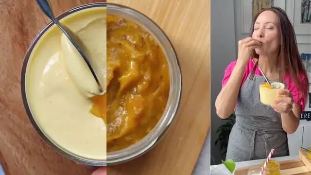 'Video thumbnail for Mousse de Mango Saludable con 3 Ingredientes | 2 Recetas Fáciles y Deliciosa'