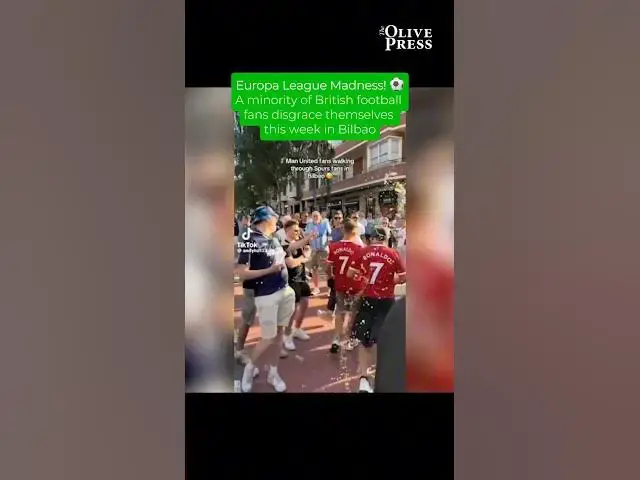Video thumbnail for A minority of English fans cause trouble in #Bilbao this week ahead of the Europa League Final… ⚽️