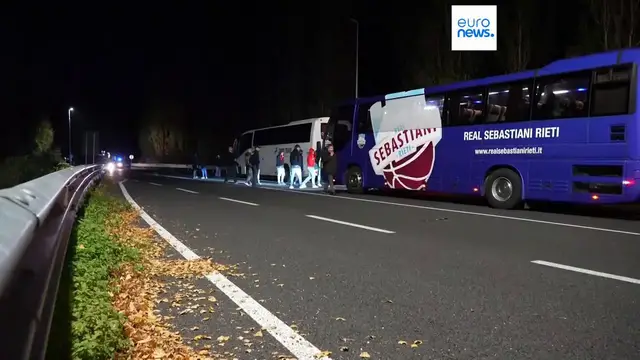 'Video thumbnail for Bus driver killed in attack on basketball fan coach in Italy'