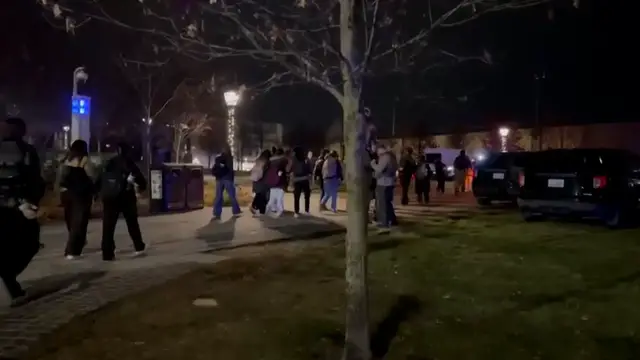 Video thumbnail for Police evacuate Brown University students during active shooting