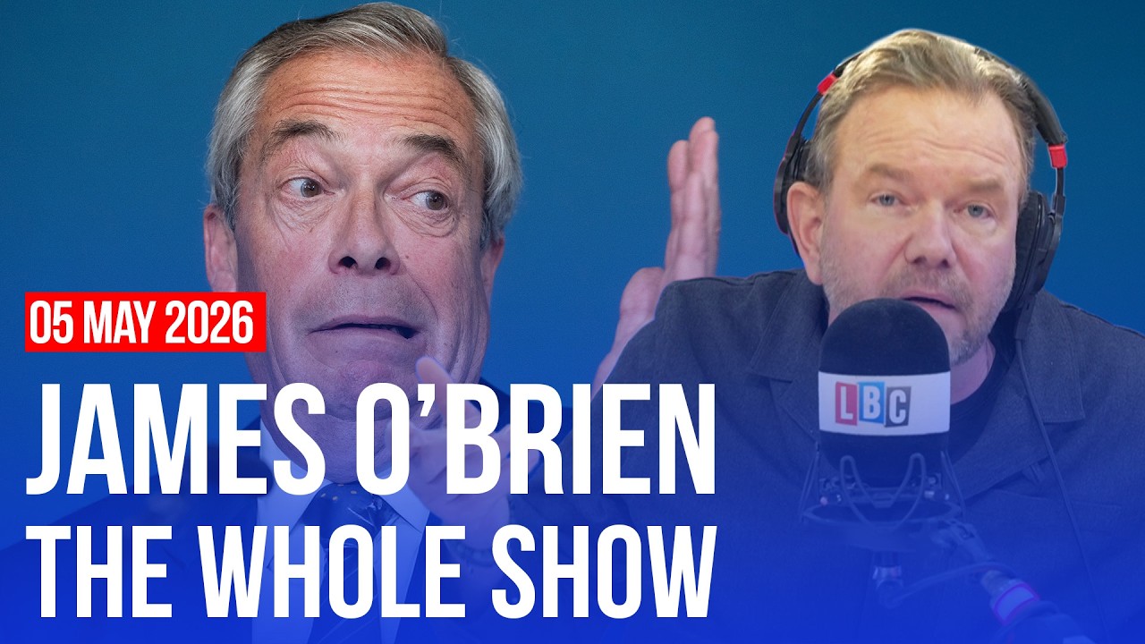 Video thumbnail for The secret £5m gift to Nigel Farage | James O’Brien - The Whole Show