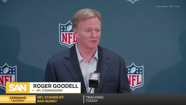 'Video thumbnail for NFL stands with Bad Bunny despite Super Bowl halftime backlash'