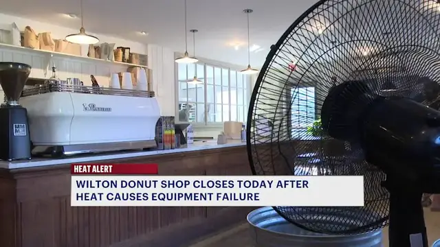 Video thumbnail for Wilton donut shop closes early after equipment failure due to heat conditions
