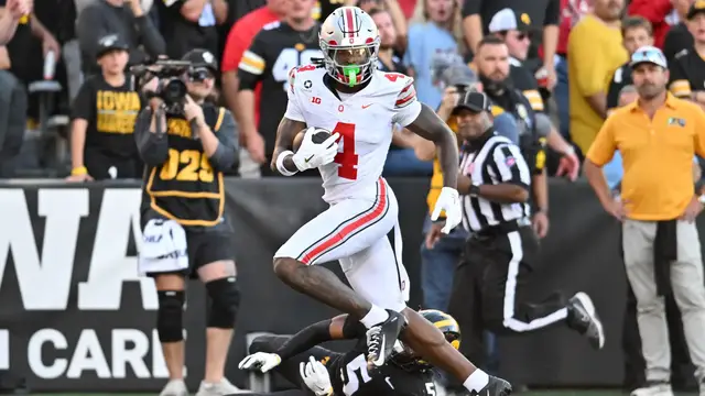 Video thumbnail for Ohio State's Jeremiah Smith Now the Heisman Trophy Favorite