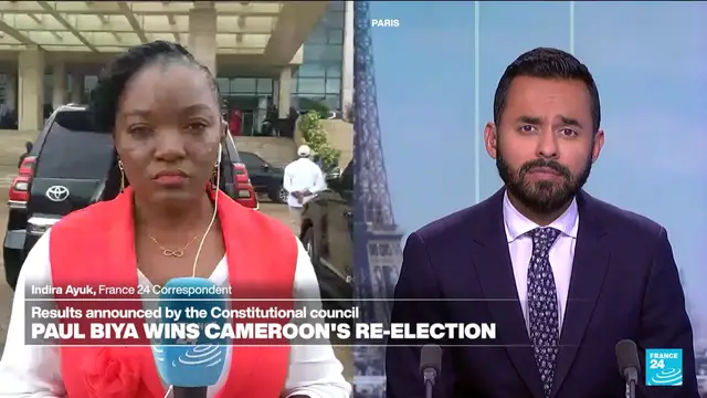 'Video thumbnail for Cameroon: President Paul Biya secures 8th term with 53% of vote'