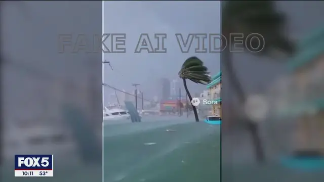 'Video thumbnail for Fake Hurricane Melissa videos flood social media as AI fuels misinformation'