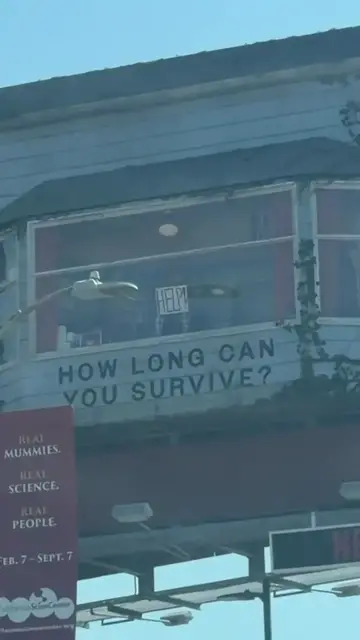 Video thumbnail for Horror Billboard Apartment Stunt above Hollywood Traffic