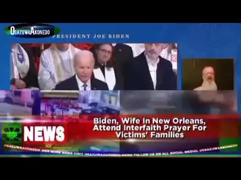 Video thumbnail for Biden, Wife In New Orleans, Attend Interfaith Prayer For Victims' Families