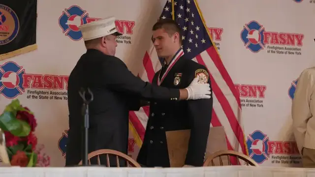 Video thumbnail for Carle Place Fire Department member named NY firefighter of the year