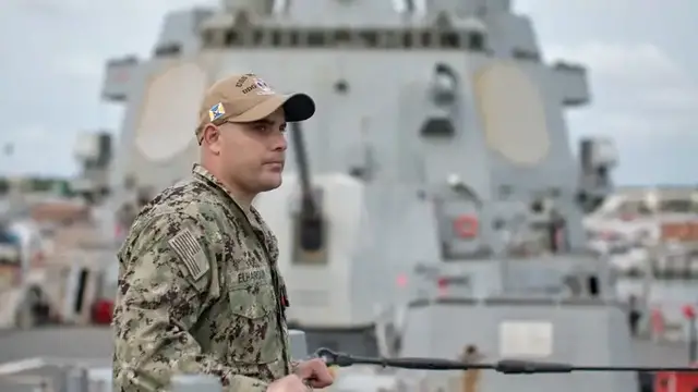 'Video thumbnail for Team leader who thwarted pirate attack honored as Sailor of the Year'