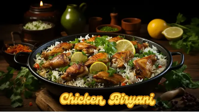 Video thumbnail for Chicken Biryani or Masala Murghi Waly Chawal Recipe