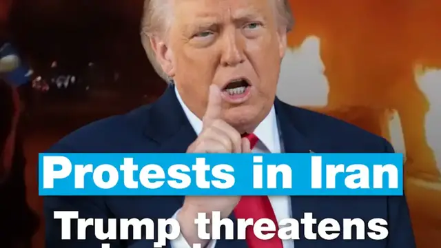 Video thumbnail for Trump threatens Iran over protest crackdown as deadly unrest flares