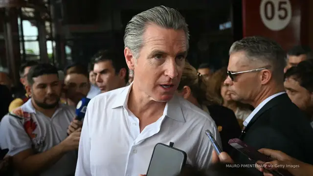 Video thumbnail for Newsom warns US ceding energy future to China at COP30