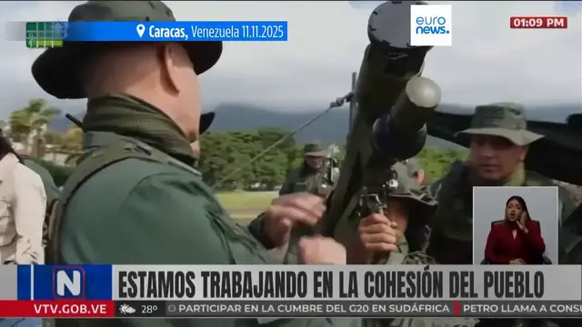 'Video thumbnail for Venezuela carries out military exercises amid fears of US strikes'