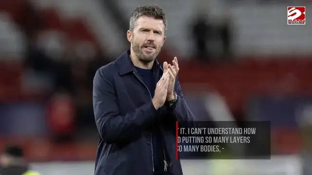 Video thumbnail for Michael Carrick fumes at ‘staggering’ decision to let Erling Haaland’s Manchester derby winner stand