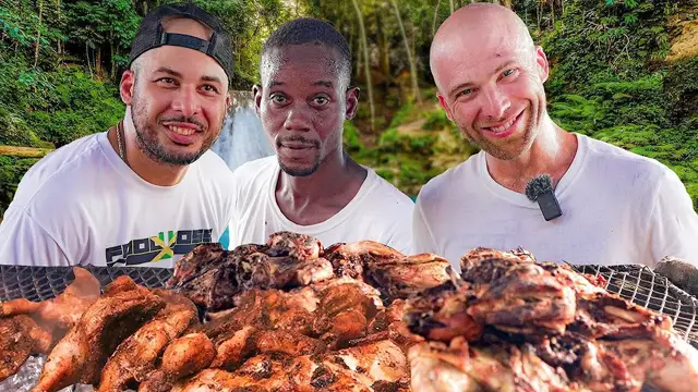Video thumbnail for Trying Jamaican Jerk For The First Time In Jamaica!
