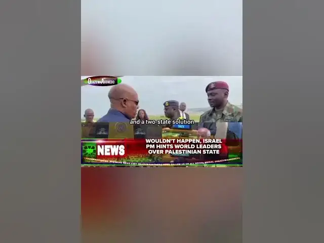 Video thumbnail for Wouldn't Happen, Israel PM Hints World Leaders Over Palestinian State