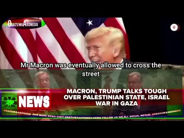 Video thumbnail for Macron, Trump Talks Tough Over Palestinian State, Israel War In Gaza