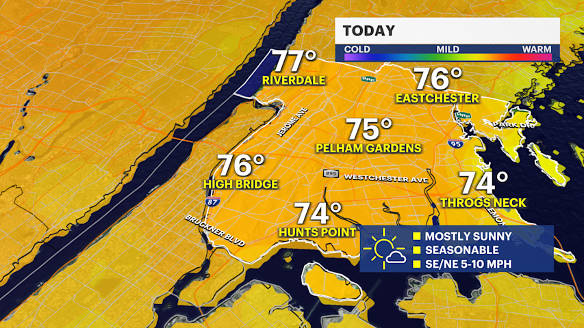 Video thumbnail for Pleasant today with warmer temperatures on top for Tuesday for The Bronx
