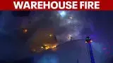 Video thumbnail for Massive warehouse fire in Roselle Park, NJ