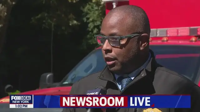 'Video thumbnail for NYC Deputy Mayor for Public Safety Kaz Daughtry on partial building collapse in Bronx'