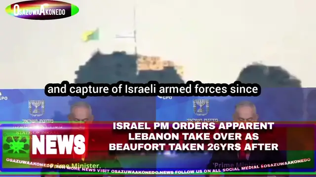 Video thumbnail for Israel PM Orders Apparent Lebanon Take Over As Beaufort Taken 26yrs After
