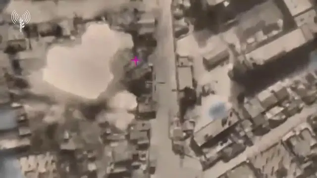 Video thumbnail for Israeli Forces Say Three Hamas Weapons Stores Destroyed in Gaza.