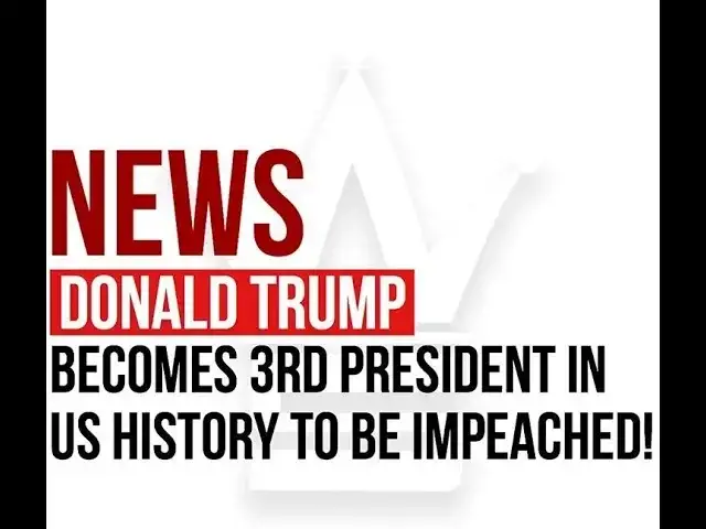'Video thumbnail for President Trump | IMPEACHED: by HOUSE, after historic vote pbs newshour'