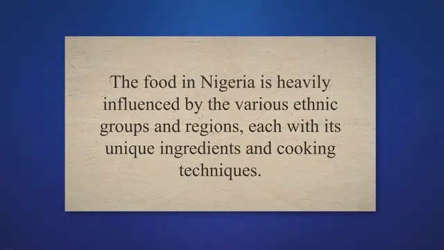 Video thumbnail for Discovering the Best Nigerian Food Dishes: From Traditional Favorites to Modern Fusion Recipes