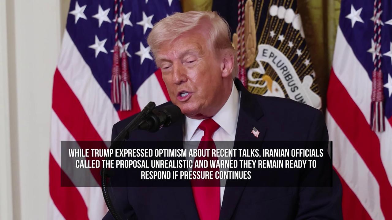 Video thumbnail for Trump Says Iran War Could End Soon as Tehran Reviews New U.S. Proposal.