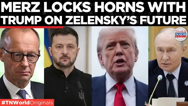 Video thumbnail for MERZ VS TRUMP: Germany Backs Zelensky, Says "We Need More Pressure on Putin" | Times Now World