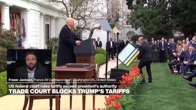 Video thumbnail for US federal court blocks Trump's 'Liberation Day' tariffs