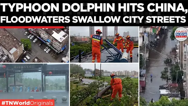 Video thumbnail for CHINA FLOOD CRISIS: Typhoon Dolphin Triggers Widespread Flooding Across Eastern China