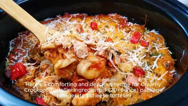 Video thumbnail for Creamy Crockpot Tortellini recipe