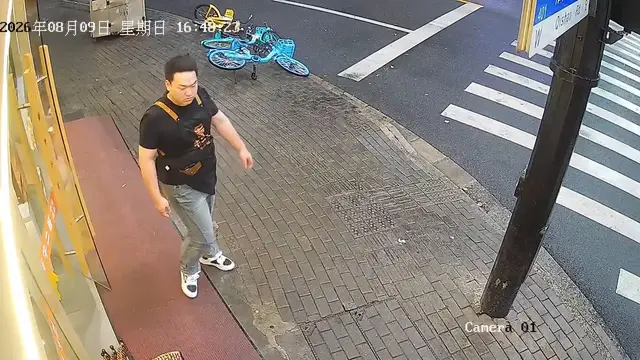 Video thumbnail for China: Typhoon winds rip through entrance and shatter glass door in China.
