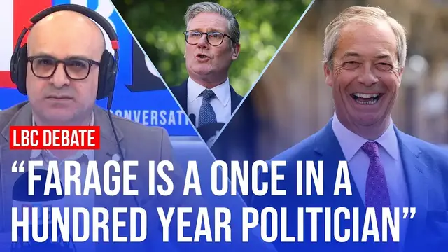 Video thumbnail for Is Nigel Farage becoming more left-wing than Keir Starmer? | LBC