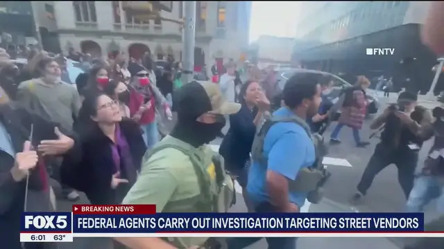 'Video thumbnail for Federal agents carry out investigation targeting street vendors'