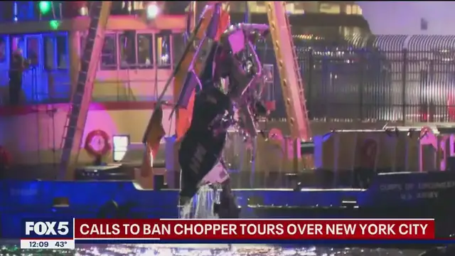 'Video thumbnail for Calls to ban chopper tours over New York City'