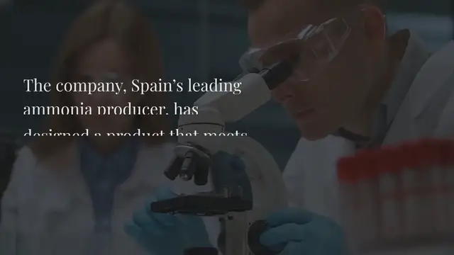 Video thumbnail for Fertiberia launches an ammonia to treat drinking water