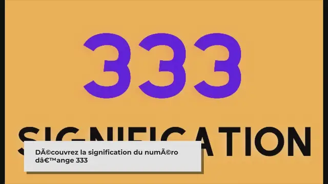 Video thumbnail for 333 signification numéro d’ange 333